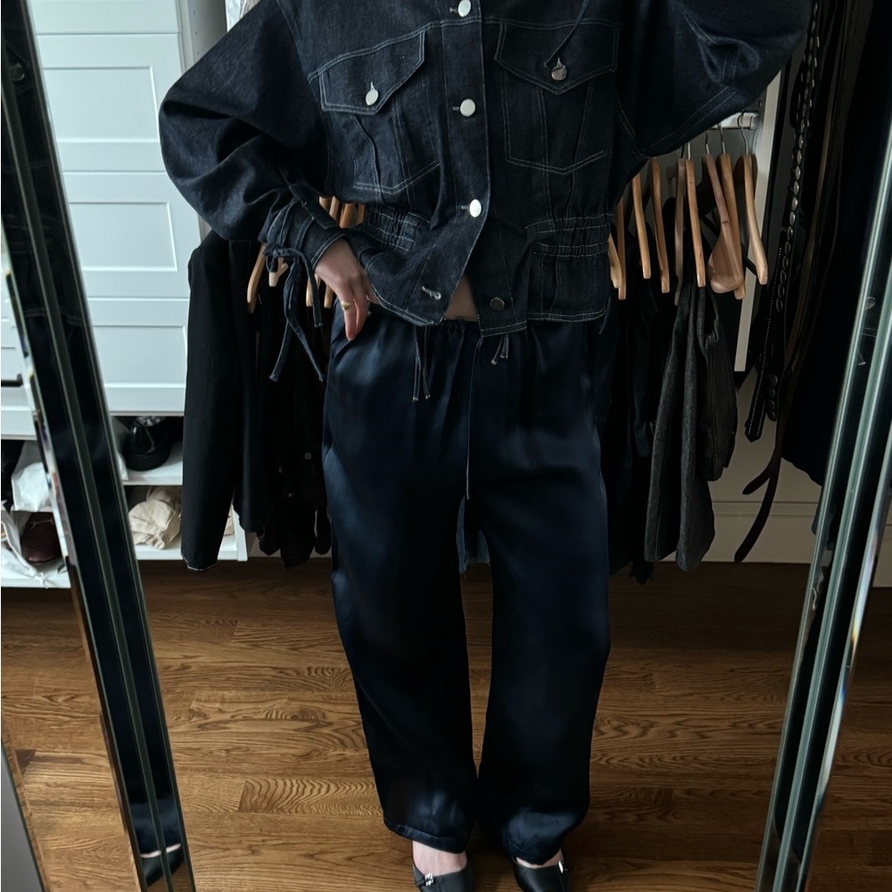 Toteme navy silk pants